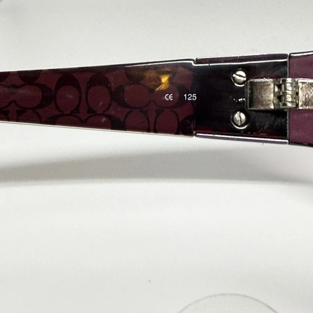 Coach S3002 Purple Signature Monogram Rectangular Eyeglasses Frames 125